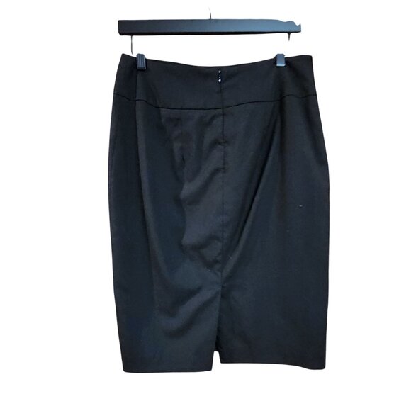 Mossimo Womens Black Pencil Skirt Size 8 Polyester Blend Knee Length Professiona - Picture 2 of 3